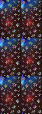 Anti-stres için soyut örnek sayfası. Raster illüstrasyonu. Kahverengi ve mavi renklerde.