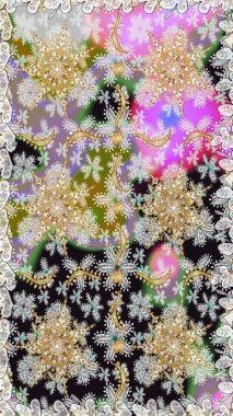 Duvar kâğıdı barok, İspanyol kumaşı. Gri ve nötr renklerde grafiksel modern kusursuz desen. Kusursuz çiçek deseni. Kusursuz raster arkaplanı.