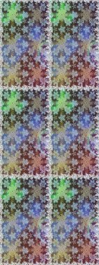 Tarafsız renklerde altın rengi ve altın elementler üzerinde altın pürüzsüz desen. Raster illüstrasyonu. Kusursuz damaske klasik altın desen. Tekrarlayan ögelerle soyut arkaplan Raster.