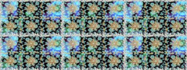 Kusursuz kraliyet lüksü, altın barok kumaş rengi. Altın antika ortaçağ dekoratifi, yapraklar ve altın desenli süslemelerle renksiz ve mavi renklerde..