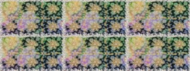 Parlak dantel, stilize çiçekler, şal desenli. Tarz arabesk. Kusursuz altın desenli bukleler. Raster. Hassas altın deseni açın. Gri ve nötr renklerde altın elementlerle kusursuz desen.