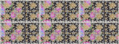 Barok tarzında kusursuz bir doğulu süsü. Gri ve nötr renkler üzerine geleneksel altın pürüzsüz desen.