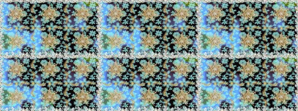 Altın element mavi ve nötr renklerde. Damask kusursuz yinelenen arkaplan. Barok tarzında altın çiçekli süs. Doku arkaplanı üzerine altın duvar kağıdı.