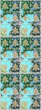 Mavi ve nötr renklerde altın rengi ve altın elementler. Raster illüstrasyonu. Tekrarlayan elementlerle soyut arkaplan oluşturun. Kusursuz, klasik altın desen..