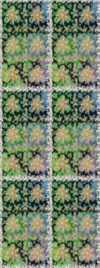 Gri ve nötr renklerde altın desenler ve altın elementler. Çiçek kiremitleri. İslam tasarımı. Kusursuz desenli oryantal süs. Raster altın tekstil baskısı.