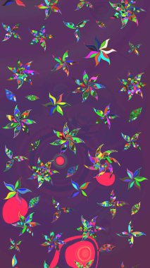 Çiçek kompozisyonu, el boyası, hassas şablon. Sevgililer günü ve tebrik kartı konsepti için şık bir davetiye. Üst manzara, yumuşak mor ve menekşe rengi. Manzaralı çiçek deseni.