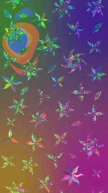 Arkaplan dokusu, duvar kağıdı, mor ve kahverengi renkli çiçek teması. Kabile sanatı boho baskısı, klasik çiçek arkaplanı. Soyut etnik raster çizim kalıbı.