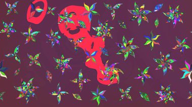 Anti-stres için soyut örnek sayfası. Raster illüstrasyonu. Kahverengi ve mor renklerde.