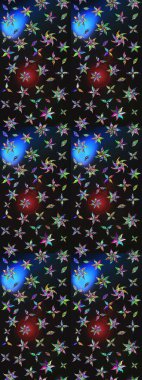 Raster illüstrasyonu. Raster. Eski usul. Tomurcukları çiçek olan sevimli bir çiçek deseni. Kumaş, tekstil, duvar kağıdı baskısı için. Taslak arkaplan.