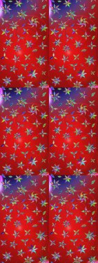 Kırmızı ve mor renklerde. Kırmızı ve menekşe renginde kırmızı ve mor papatya deseni. Raster illüstrasyonu.