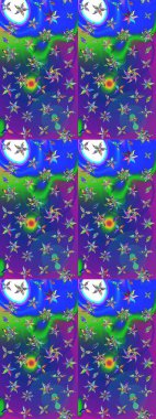 Mavi ve mor renkli çiçekler. Nazik, narin çiçek arkaplanı. Raster çiçek desenli ve çiçekli..