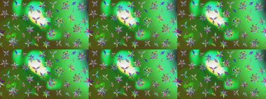 Küçük çiçekte güzel bir çiçek deseni var. Raster deseni. Çiçekli çiçek deseni, suluboya..