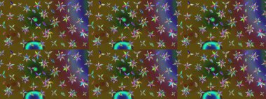 Yeşil ve kahverengi lale çiçekleriyle Raster eskiz deseni. Karşılama ya da düğün geçmişi olarak kullanılabilir. Doğal kozmetik ürünleri, parfüm, çiçekçi dükkanı için bahar ihalesi tasarımı. Paket kağıdı için en iyisi..