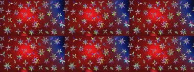 Küçük çaplı çiçeklerdeki basit şirin desenler. Tekstil veya kitap kapakları, imalat, duvar kağıtları, baskı, hediye paketi ve yapıştırma kitabı için çiçek eskizi geçmişi. Raster illüstrasyonu.