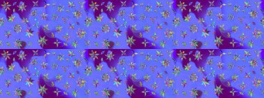 Anti-stres için soyut örnek sayfası. Raster illüstrasyonu. Mor ve mavi renklerde.