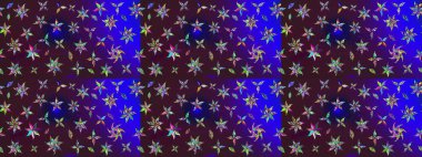 Varicolobrown ve Violet Raster çizimi. Birçok kahverengi ve mor soyut çiçekli tropikal eskiz deseni. Küçük çiçekte sevimli çiçek deseni var..