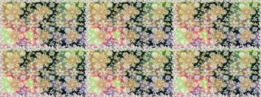 Kusursuz ortaçağ çiçek deseni. Tarafsız renklerde altın. Doğum günü kartı, davetiye ya da afiş için iyidir. Dekoratif simetri arabesk. Raster illüstrasyonu.