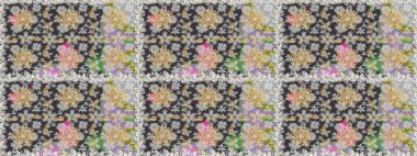 Raster oryantal süs. Kusursuz altın desen. Altın elementlerle gri renklerde altın desen.