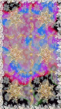 Süslü raster dekorasyonu. Tarafsız renklerde altın element. Klasik barok çiçekli, nötr yerine altın desenli. Lüks, kraliyet ve Viktorya dönemi konsepti.