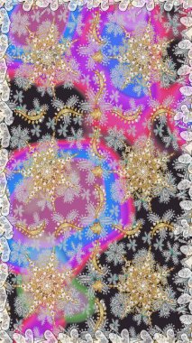 Klasik raster sarısı, kusursuz desen. Geleneksel oryantasyon süsü. Gri renklerde, altın elementlerle kusursuz desen. Klasik vintage arkaplan.