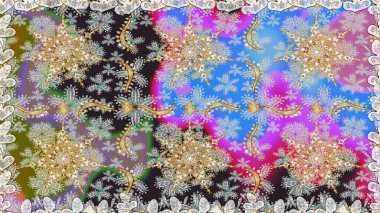 Gri ve altın desenli. Tekrarlayan elementlerle kusursuz soyut arkaplan. Zarif raster klasik desen.