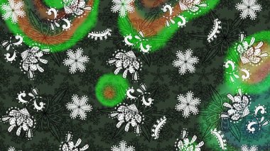 Yaz çiçekleri teması. El çizimi, soyut ve süslü elementler. Klasik çiçekler. Suluboya resim taklit Raster çizimi. Yeşil ve gri renkler.