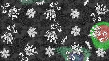 Gri ve siyah çiçekli eskiz deseni, suluboya çiçek deseni, sevimli çiçek, duvar kağıdı, kart veya kumaş için fayanslı. Raster - stok.