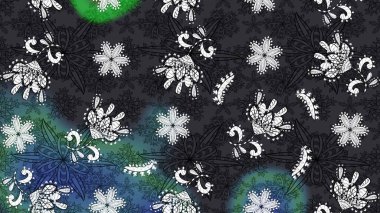 Çiçeksel elementlerle süslenmiş zarif raster dokusu. Küçük çiçekte hoş bir çiçek deseni var. Parlak çiçekli gri ve mavi renkler üzerine soyut çizim deseni.