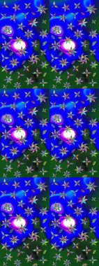 Raster Hip kumaş deseni. Eskiz Vintage Çiçek Deseni.