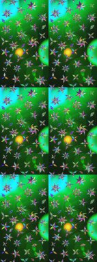 Karalama çiçeği. Renkli Bahar Teması eskiz kalıbı. Raster illüstrasyonu. Düz Çiçek Elementleri Tasarımı. Güzel kumaş deseni. Zentangle soyut çiçekleri.