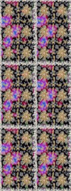 Gri ve siyah renklerde altın elementlerle kusursuz desen. Kusursuz altın desen. Raster doğulu süsü.