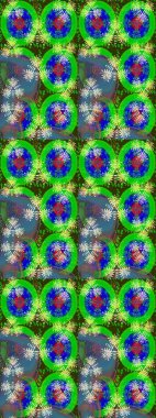 Düz Çiçek Elementleri Tasarımı. Raster. Renkli Bahar Teması çizim şablonu.