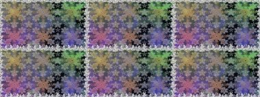 Raster geometrik arka plan. Gri ve nötr renklerde, altın çiçekli altın desenler. Senin tasarımın için, duvar kağıdı. Altın rengi kusursuz illüstrasyon.