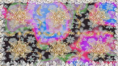 Gri, nötr ve altın desenli. Tekrarlayan elementlerle kusursuz soyut arkaplan. Zarif raster klasik desen.