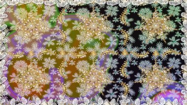 Lüks, kraliyet ve Viktorya dönemi konsepti. Gri ve nötr renklerdeki altın desenli altın elementler. Raster klasik barok çiçeksiz altın desenli. Süsleme.