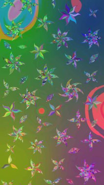 Raster illüstrasyonu. Tekstil veya kitap kapakları, imalat, duvar kağıtları, baskı, hediye paketi ve yapıştırma kitabı için çiçek eskizi geçmişi. Küçük ölçekli çiçeklerdeki basit sevimli desen.