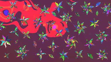 Kahverengi ve pembe renkte manzaralı çiçek deseni. Çiçek kompozisyonu, el boyası, hassas şablon. Üst manzara, yumuşak stil. Sevgililer günü ve tebrik kartı konsepti için şık bir davet.