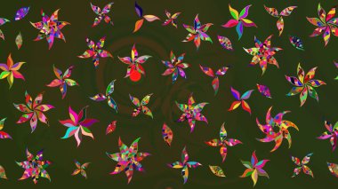 Çocuk stili. Çiçekli eskiz arkaplanı. Düz Çiçek Elementleri Tasarımı. Renkli Bahar Teması çizim şablonu.