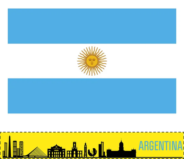 Carte Vectorielle Argentine Avec Toutes Les Régions Géographiques — Image vectorielle