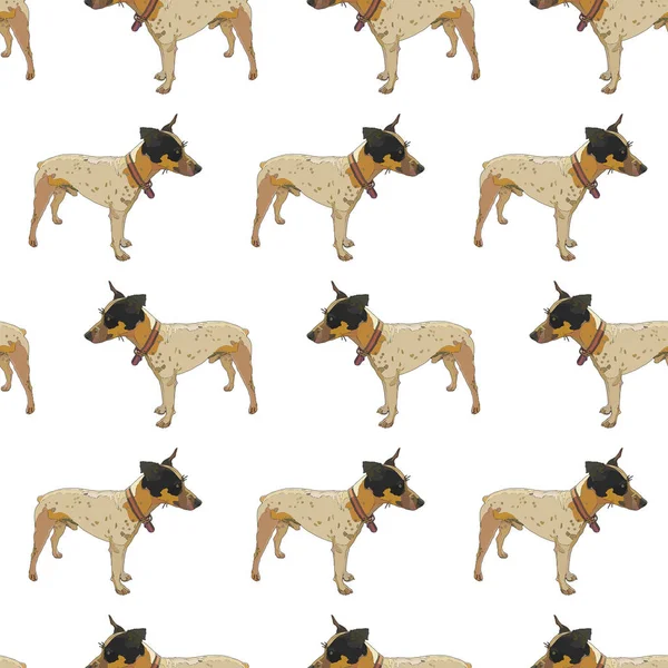 Απρόσκοπτη Υπόβαθρο Σκυλιά Ιδανικό Για Scrapbooking Εκτύπωση Ύφασμα Vector Εικονογράφηση — Διανυσματικό Αρχείο