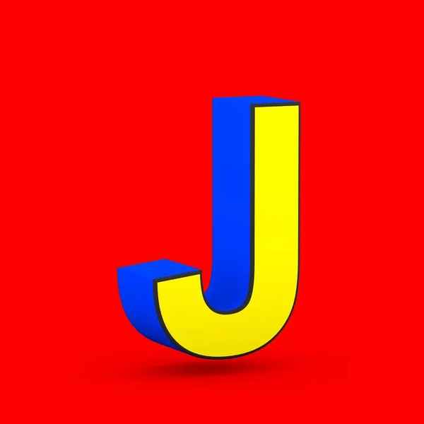 Superhelden Buchstaben Großbuchstaben Darstellung Stilisierter Retro Schrift Blau Und Gelb — Stockfoto