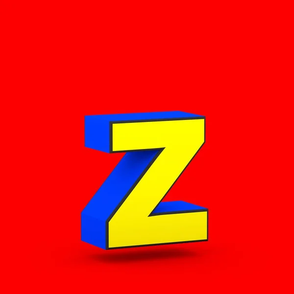 Superhelden Buchstabe Kleinbuchstaben Darstellung Stilisierter Retro Schrift Blau Und Gelb — Stockfoto