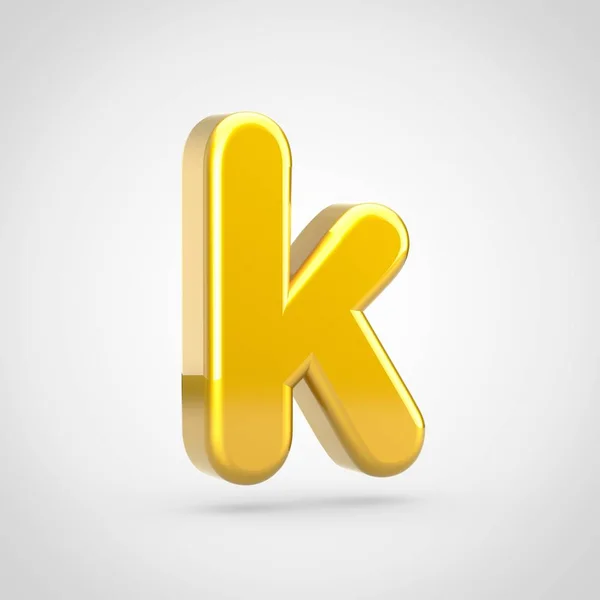 Gouden Letter Kleine Letters Render Lettertype Met Gouden Textuur Geïsoleerd — Stockfoto