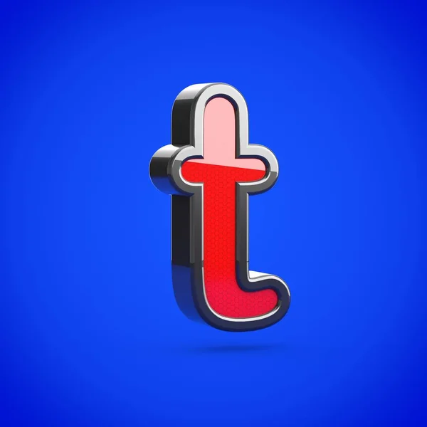 Superhelden Buchstaben Kleinbuchstaben Darstellung Stilisierter Retro Roter Und Schwarzer Hochglanzschrift — Stockfoto