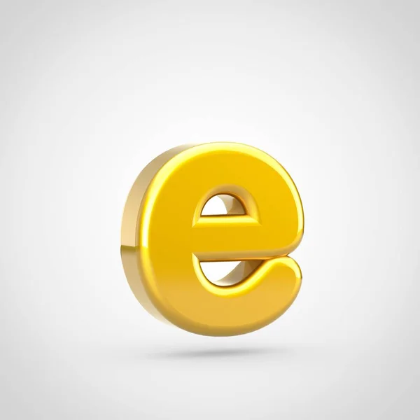 Gouden Letter Kleine Letters Render Lettertype Met Gouden Textuur Geïsoleerd — Stockfoto