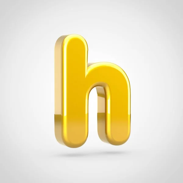 Gouden Letter Kleine Letters Render Lettertype Met Gouden Textuur Geïsoleerd — Stockfoto