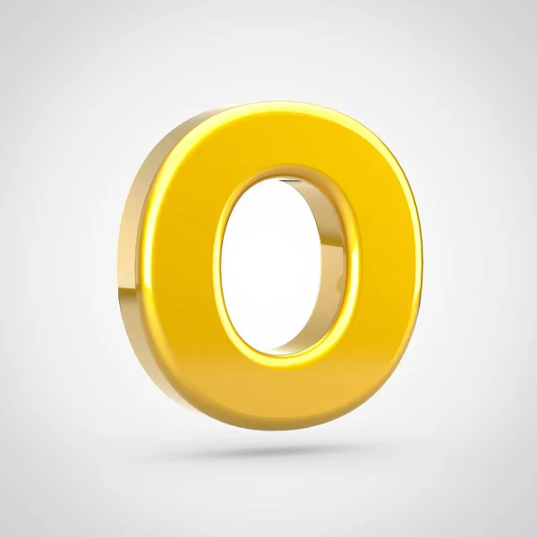 Gouden Letter Hoofdletters Render Lettertype Met Gouden Textuur Geïsoleerd Witte — Stockfoto