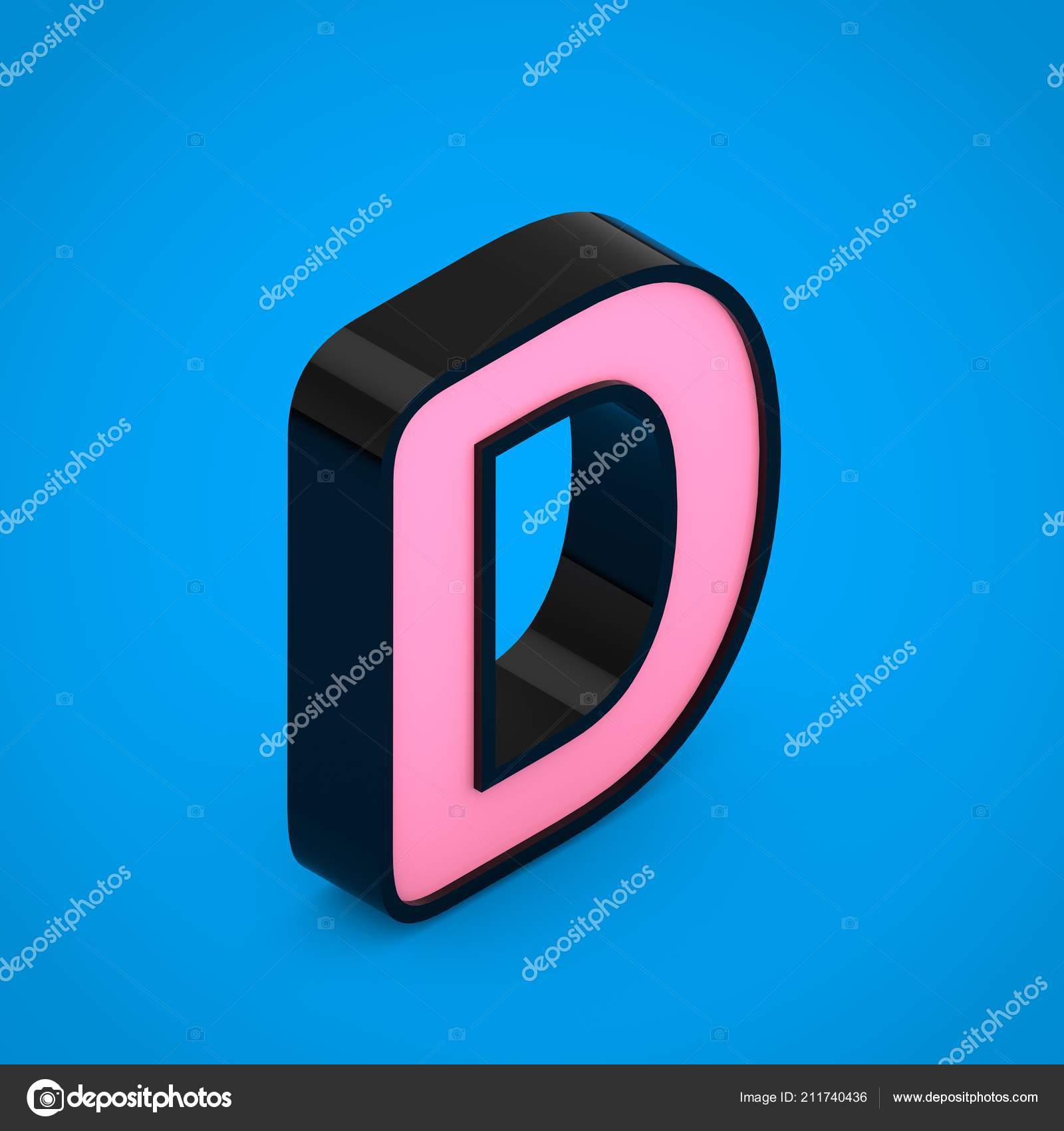 Light Pink Letter D | Sticker