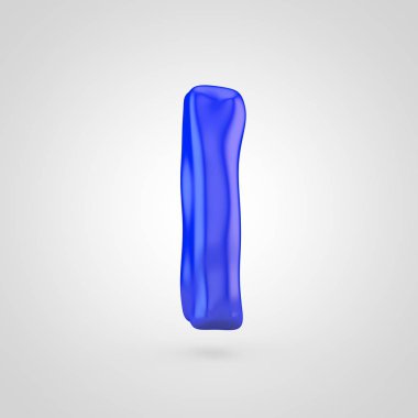 Ben büyük mavi hamuru mektup beyaz arka plan üzerinde izole