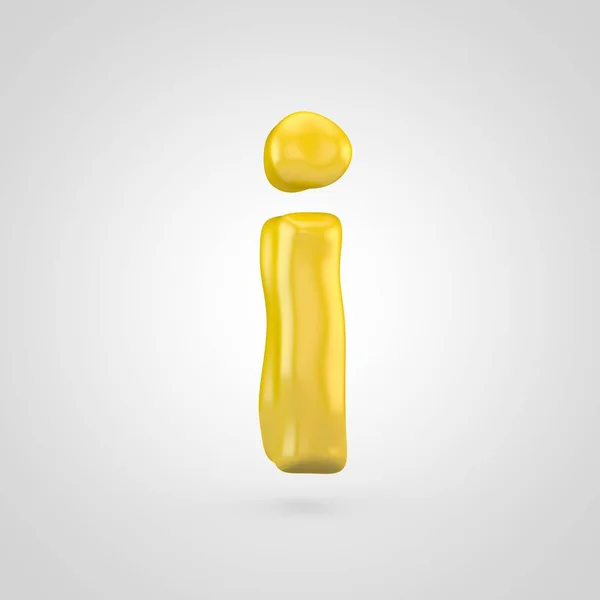 Желтый Пластилин Буква Нижнем Регистре Изолированы Белом Фоне — стоковое фото